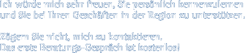 Ich würde mich sehr freuen,